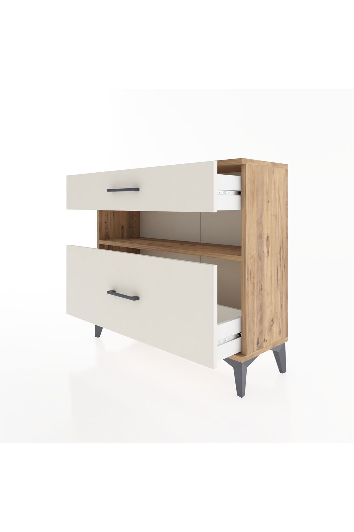 Arges Şifonyer Tek Raflı 2 Çekmeceli 88x30x80 - S03M018V7A