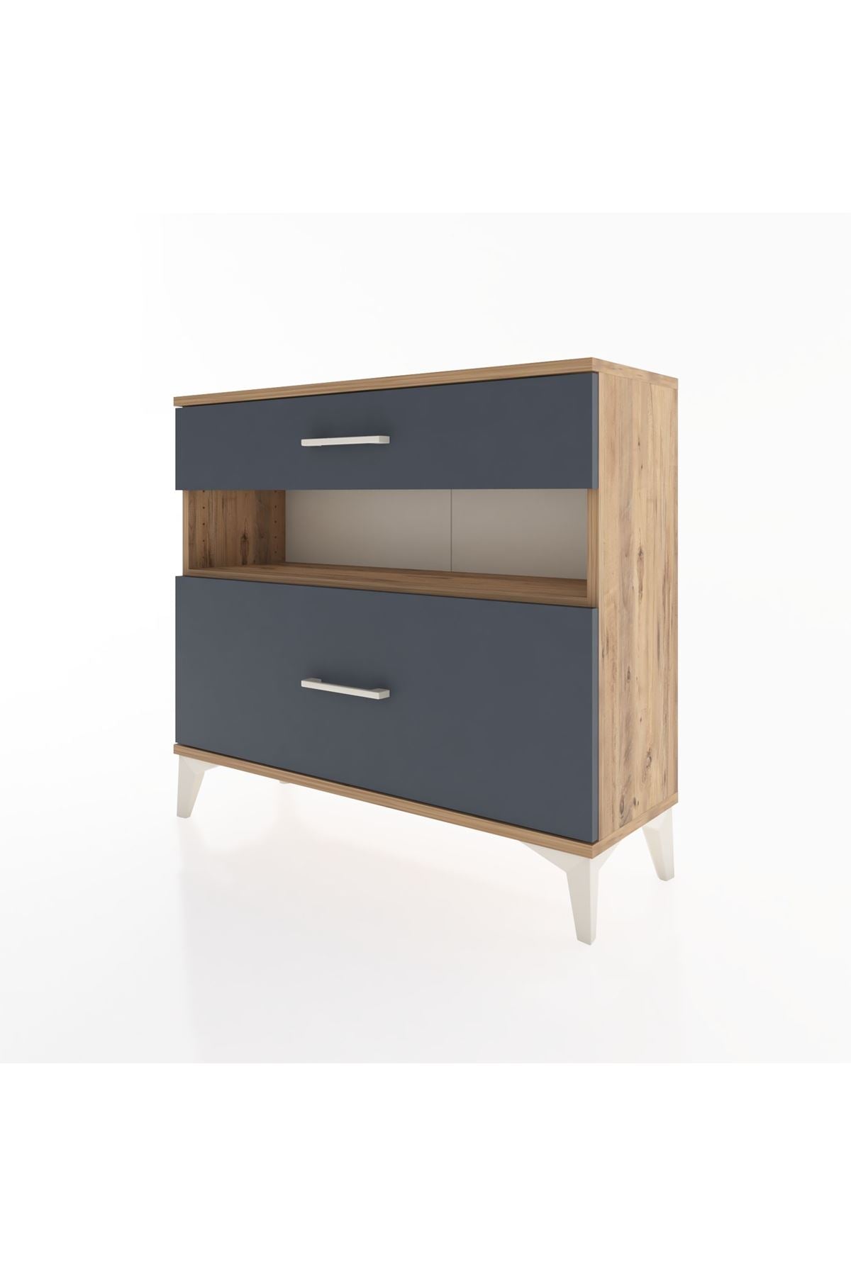 Arges Şifonyer Tek Raflı 2 Çekmeceli 88x30x80 - S03M018V8A