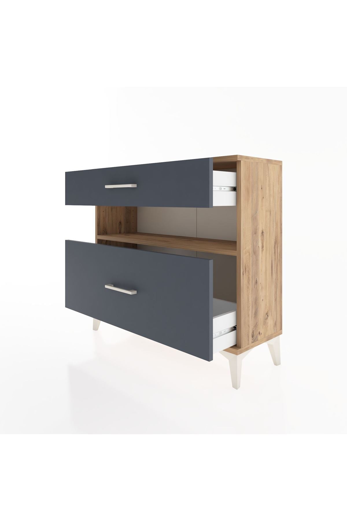 Arges Şifonyer Tek Raflı 2 Çekmeceli 88x30x80 - S03M018V8A