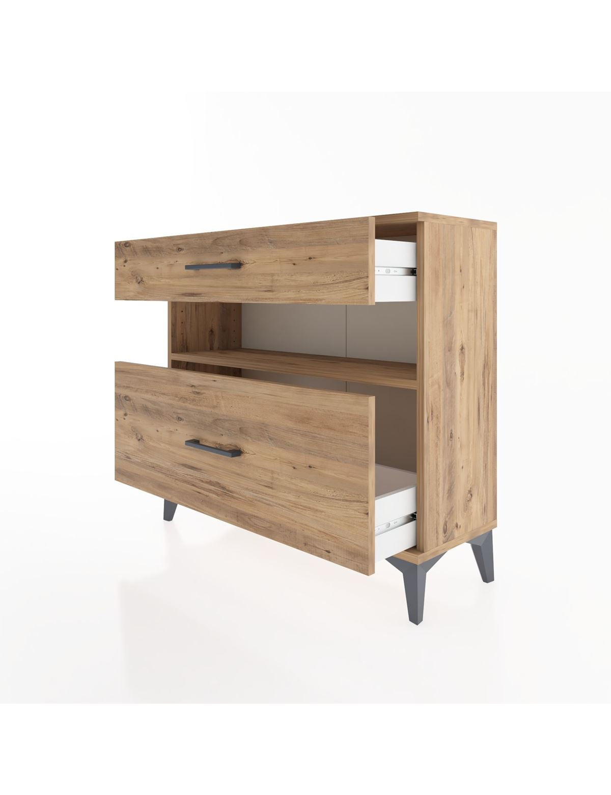 Arges Şifonyer Tek Raflı 2 Çekmeceli 88x30x80 - S03M018V9A