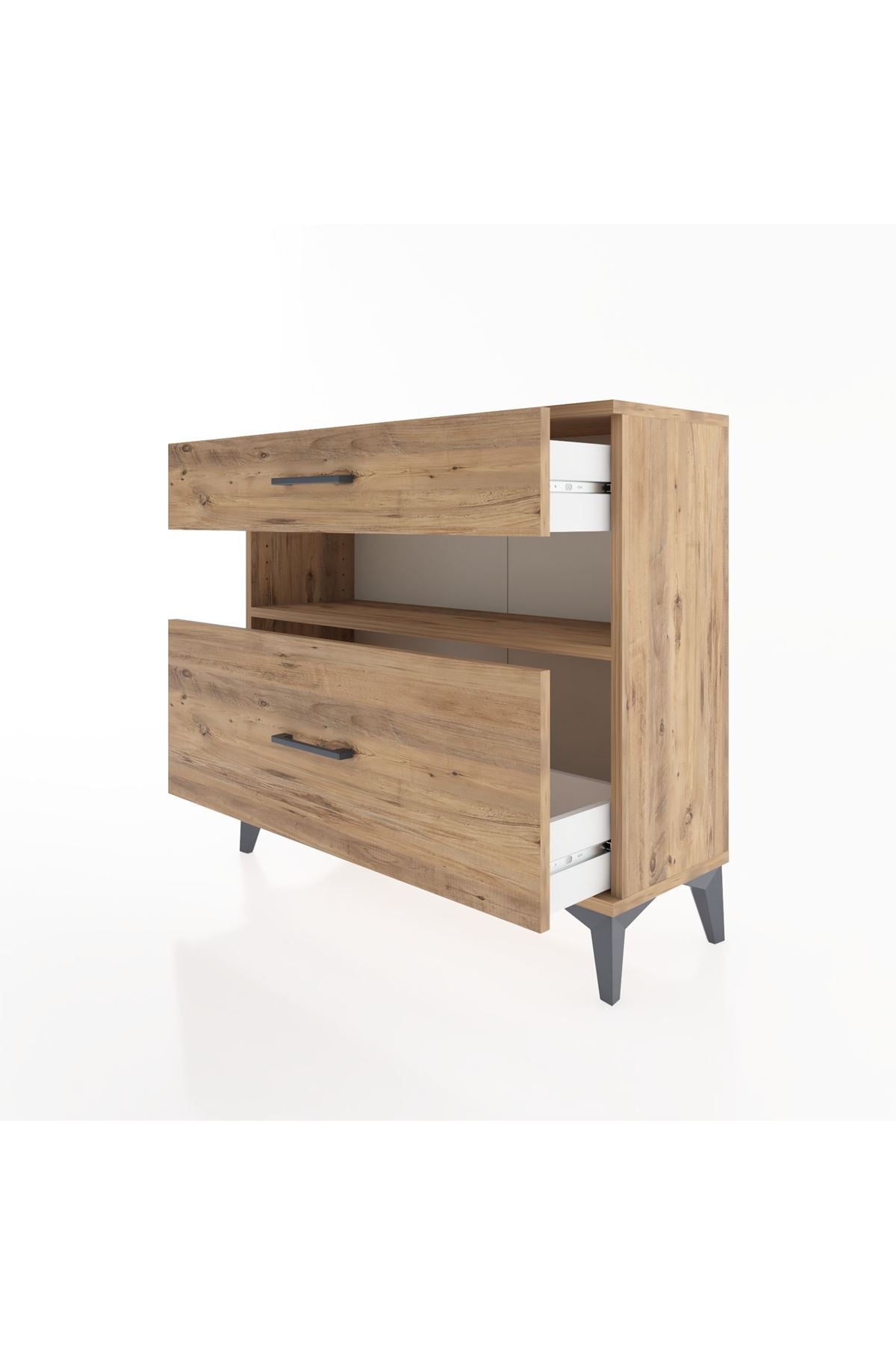 Arges Şifonyer Tek Raflı 2 Çekmeceli 88x30x80 - S03M018V9A