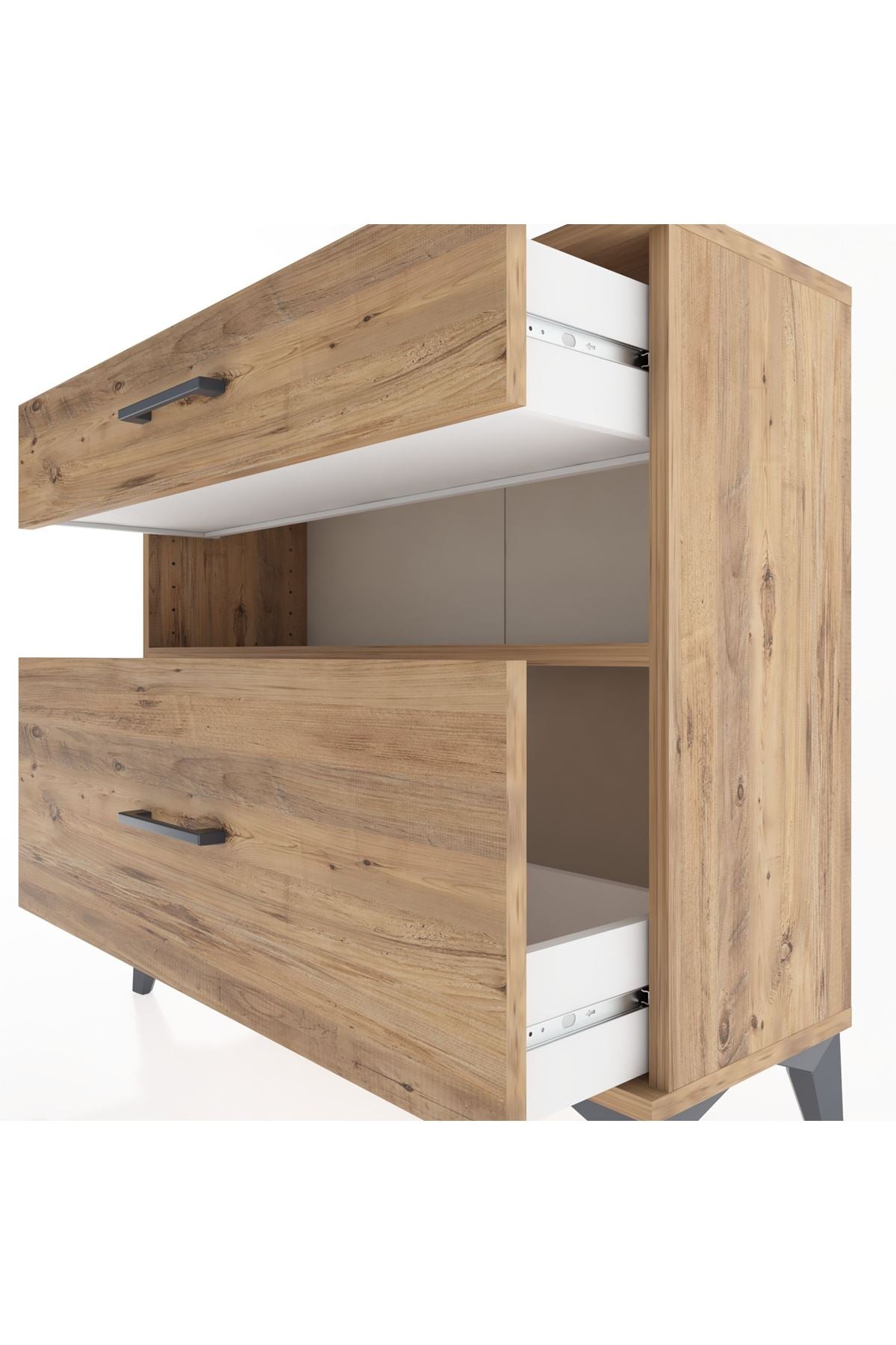 Arges Şifonyer Tek Raflı 2 Çekmeceli 88x30x80 - S03M018V9A