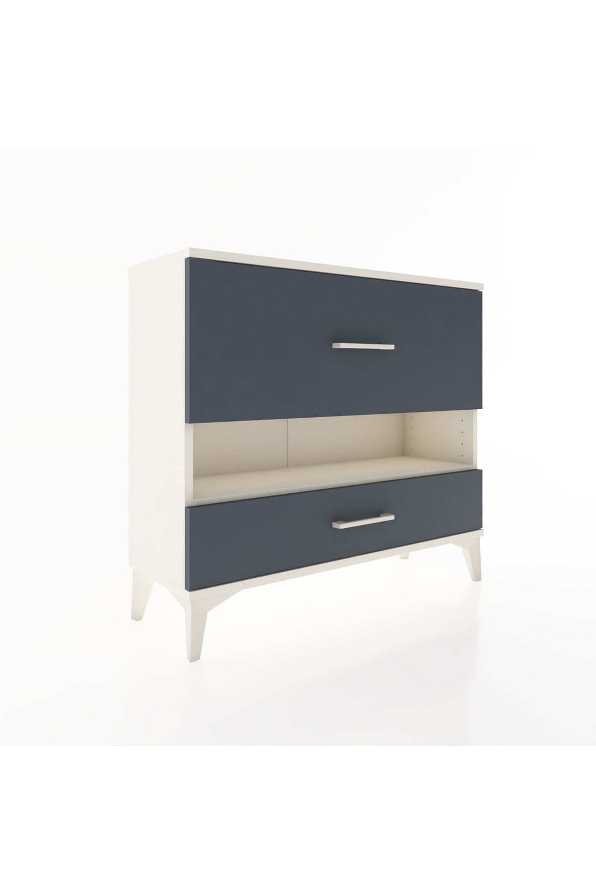 Arges Şifonyer Tek Raflı 2 Çekmeceli 88x30x80 - S03M019V2A