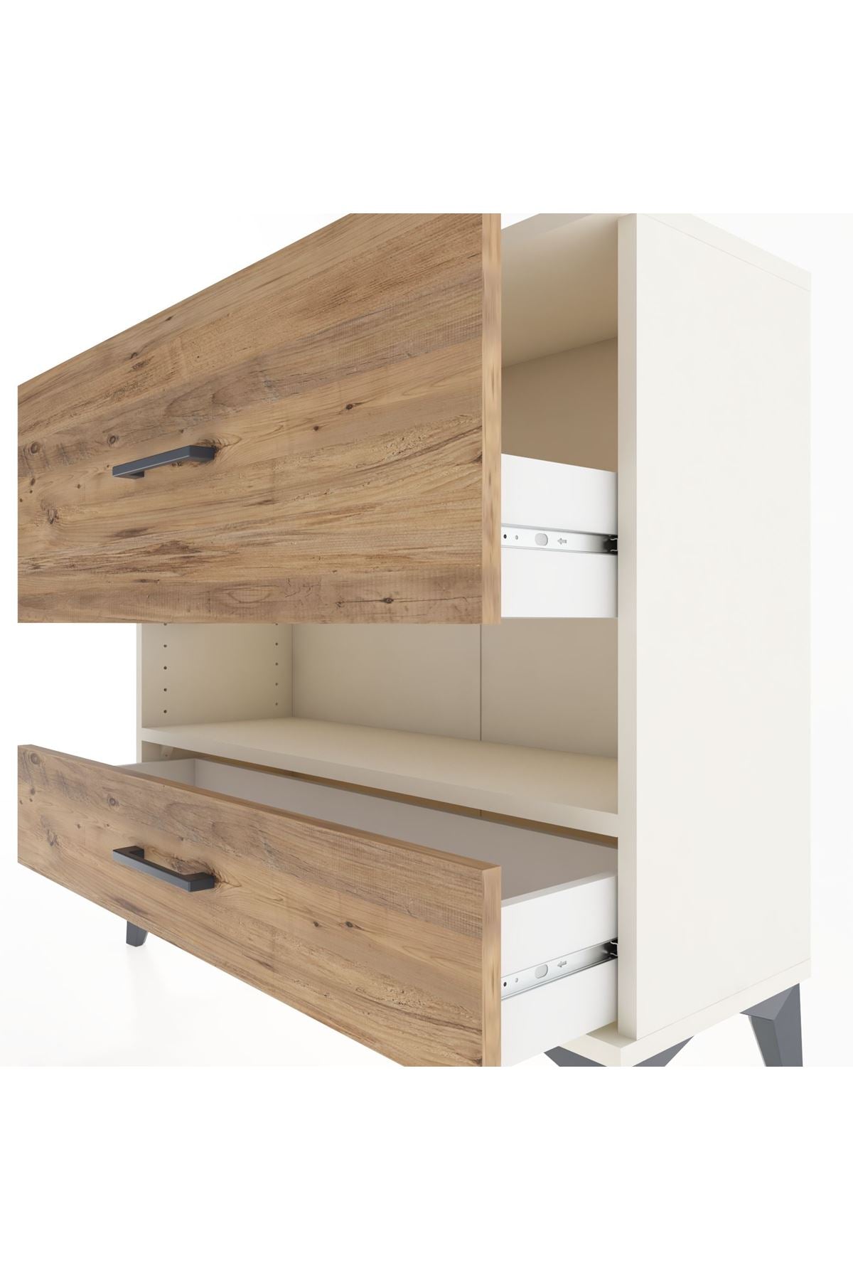 Arges Şifonyer Tek Raflı 2 Çekmeceli 88x30x80 - S03M019V3A
