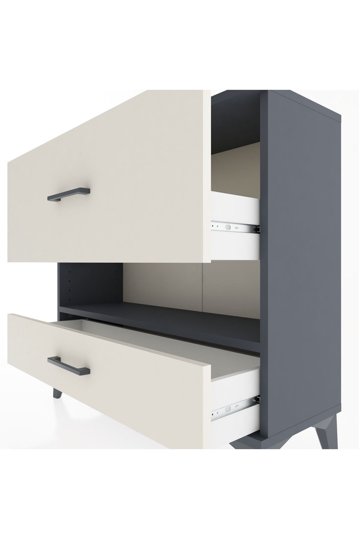 Arges Şifonyer Tek Raflı 2 Çekmeceli 88x30x80 - S03M019V4A