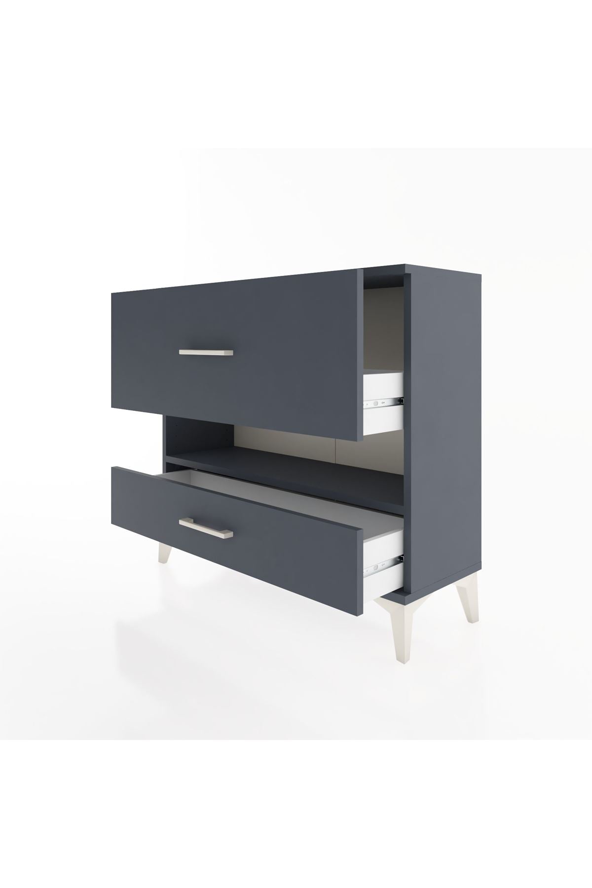 Arges Şifonyer Tek Raflı 2 Çekmeceli 88x30x80 - S03M019V5A