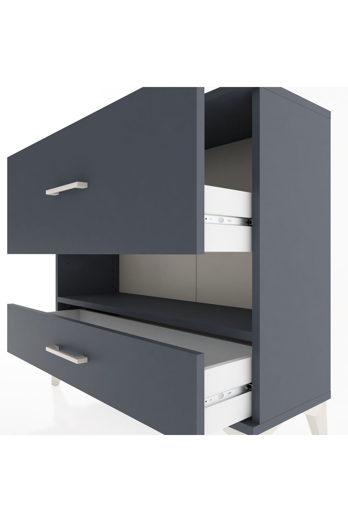 Arges Şifonyer Tek Raflı 2 Çekmeceli 88x30x80 - S03M019V5A