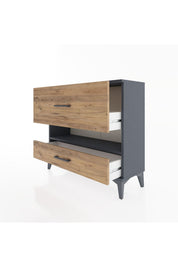 Arges Şifonyer Tek Raflı 2 Çekmeceli 88x30x80 - S03M019V6A