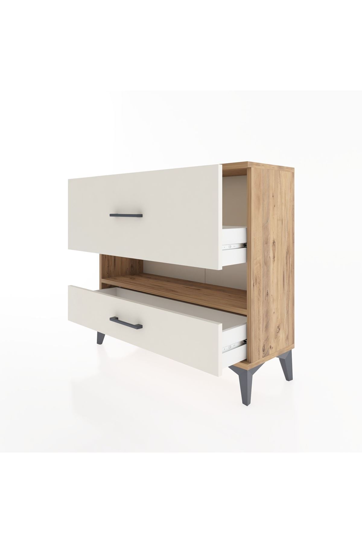 Arges Şifonyer Tek Raflı 2 Çekmeceli 88x30x80 - S03M019V7A
