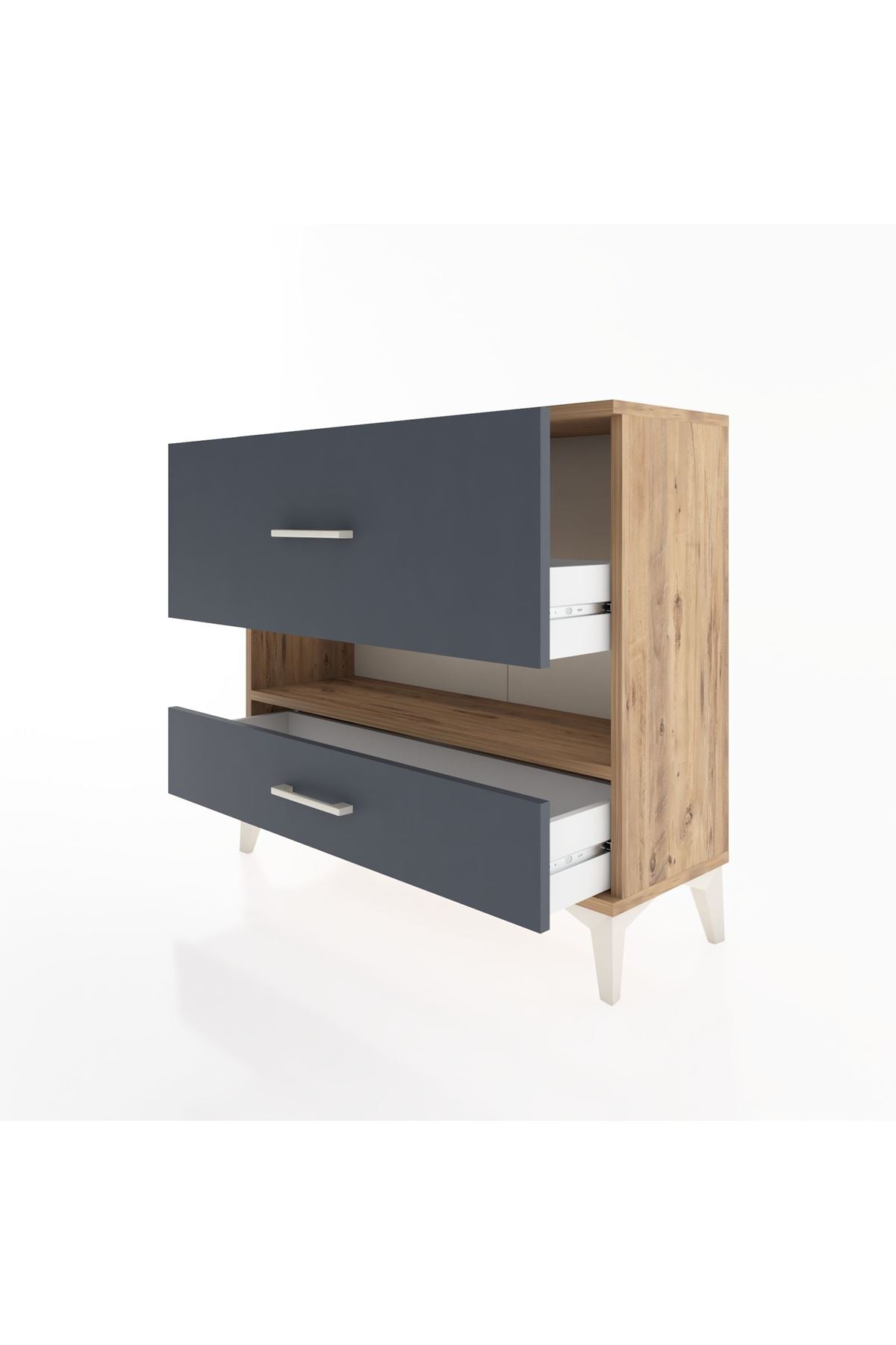 Arges Şifonyer Tek Raflı 2 Çekmeceli 88x30x80 - S03M019V8A