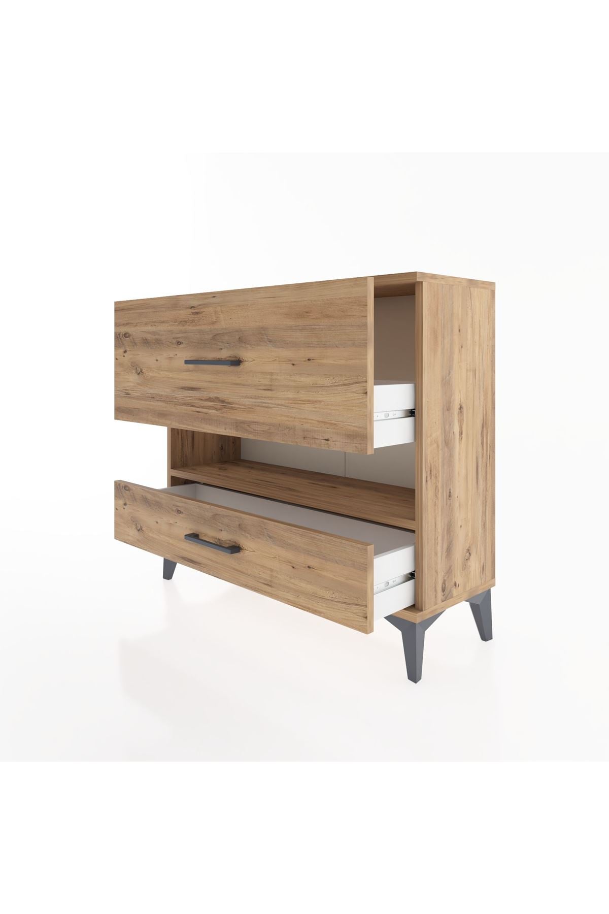 Arges Şifonyer Tek Raflı 2 Çekmeceli 88x30x80 - S03M019V9A