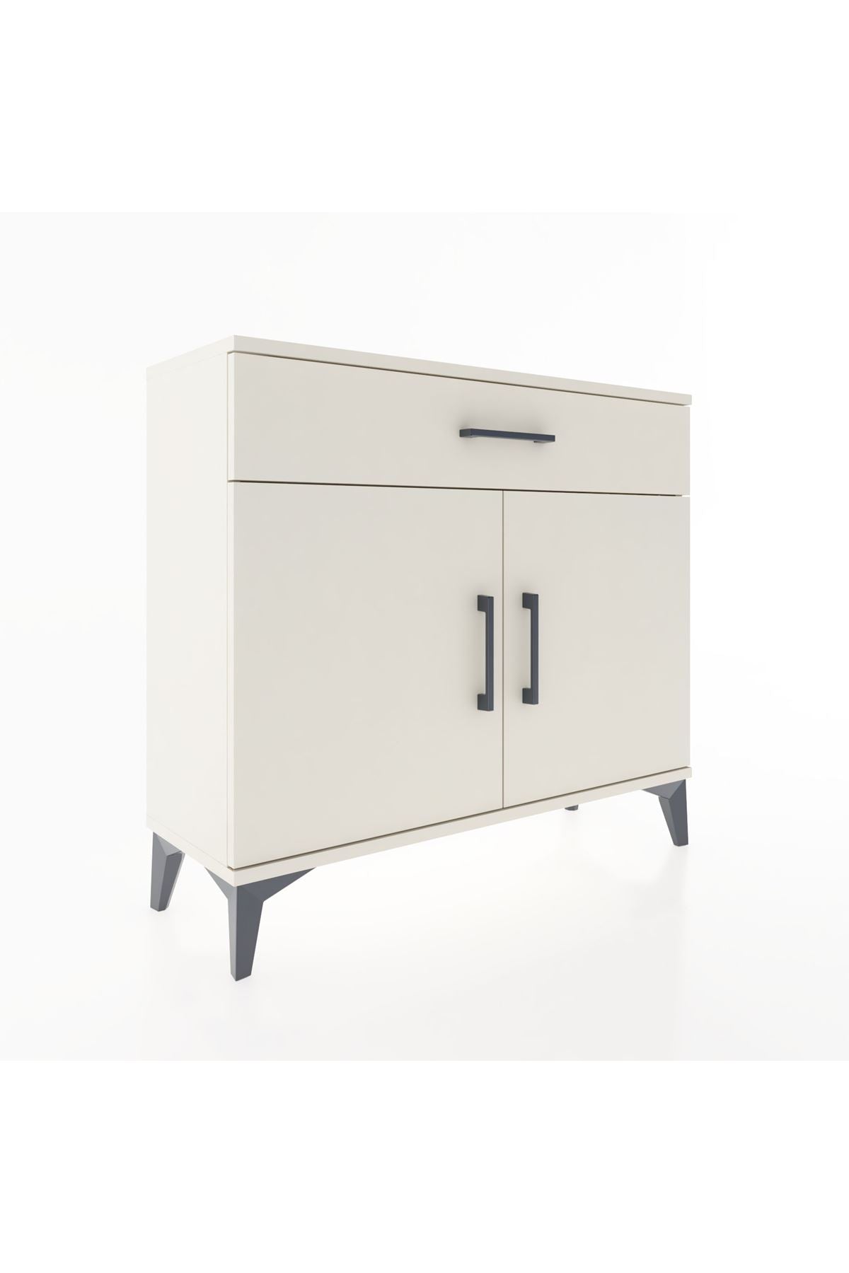 Arges Şifonyer Tek Raflı Tek Çekmeceli 2 Kapaklı 88x30x80 - S03M023V1A