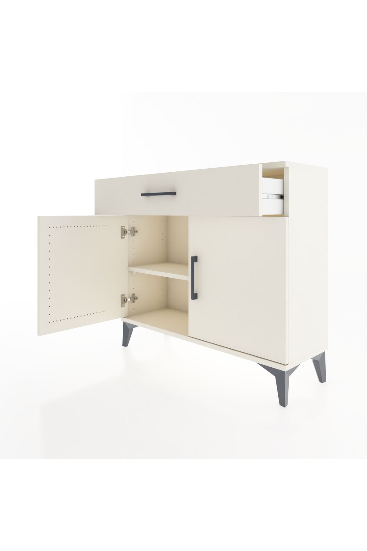 Arges Şifonyer Tek Raflı Tek Çekmeceli 2 Kapaklı 88x30x80 - S03M023V1A