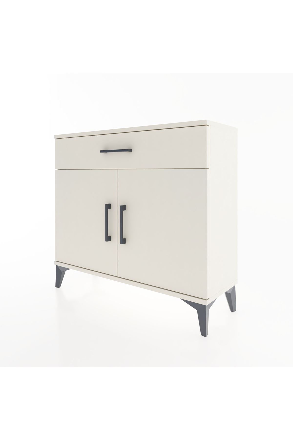 Arges Şifonyer Tek Raflı Tek Çekmeceli 2 Kapaklı 88x30x80 - S03M023V1A