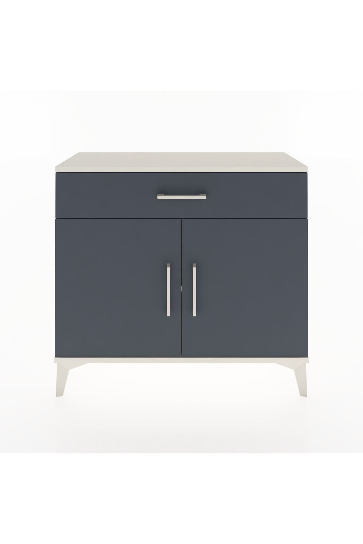 Arges Şifonyer Tek Raflı Tek Çekmeceli 2 Kapaklı 88x30x80 - S03M023V2A
