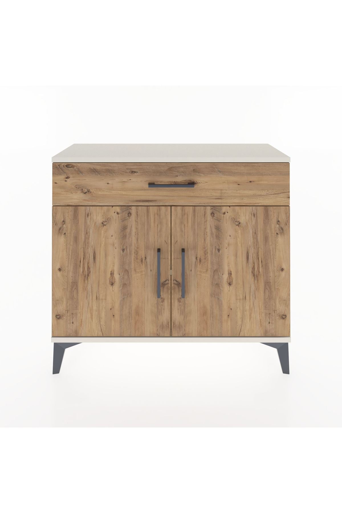 Arges Şifonyer Tek Raflı Tek Çekmeceli 2 Kapaklı 88x30x80 - S03M023V3A