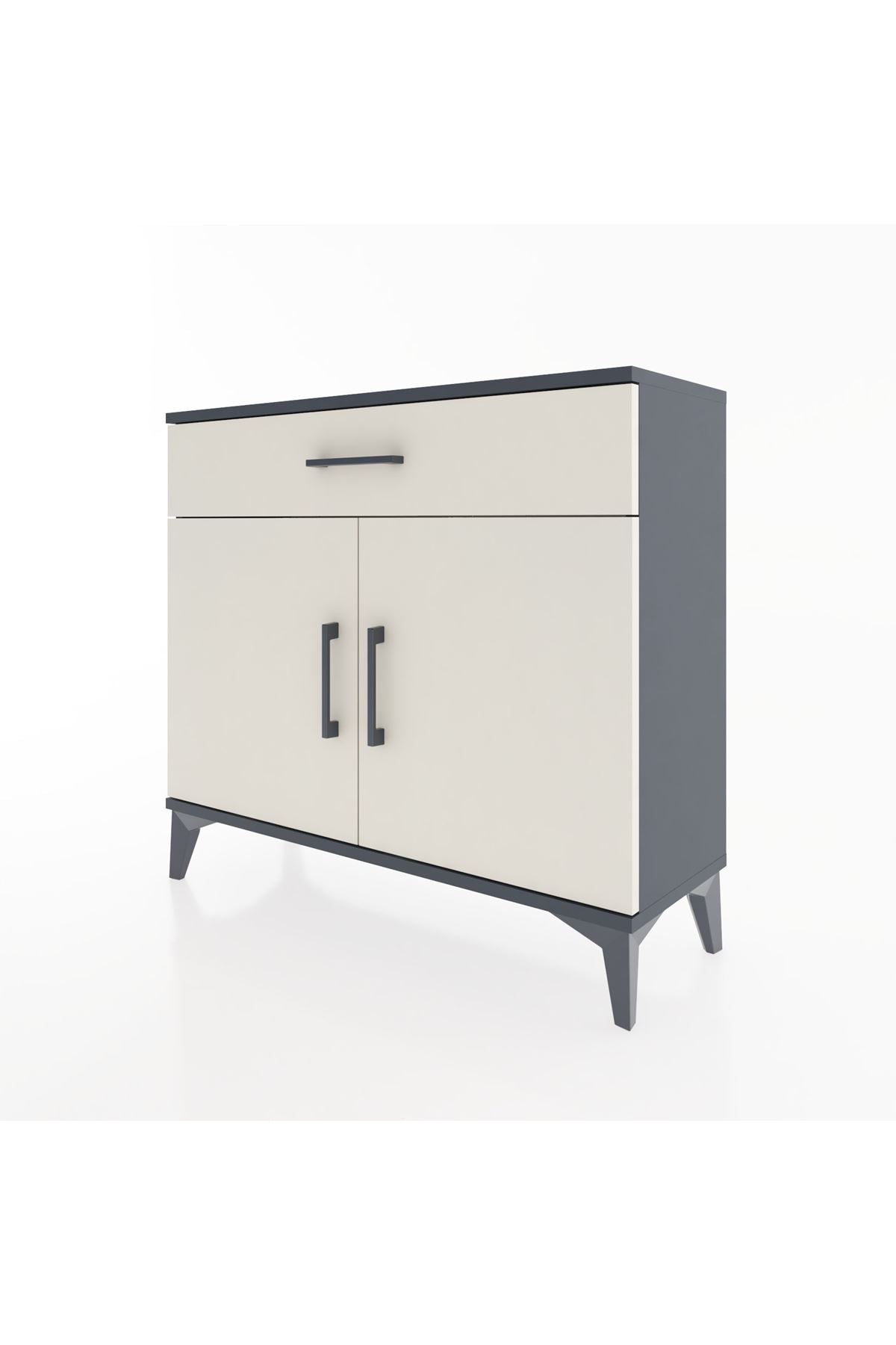 Arges Şifonyer Tek Raflı Tek Çekmeceli 2 Kapaklı 88x30x80 - S03M023V4A