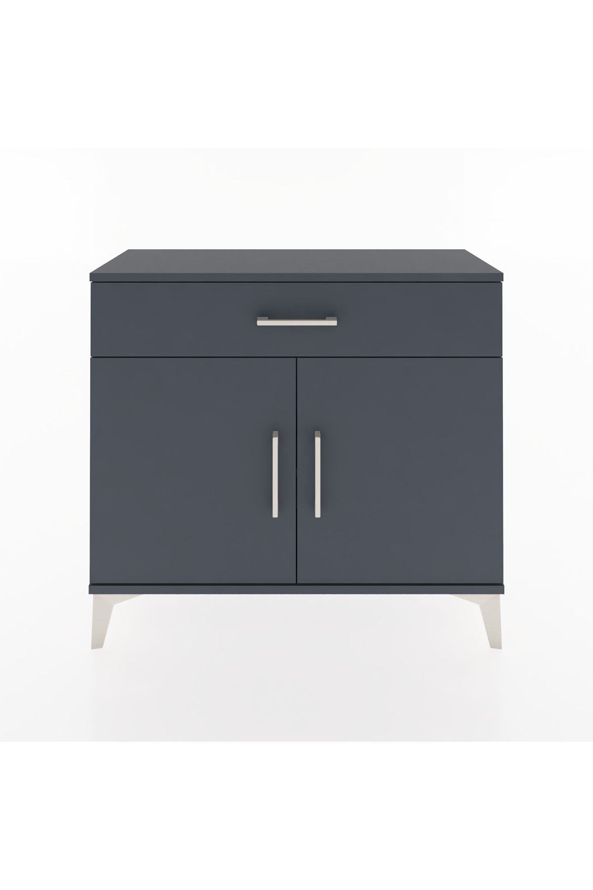 Arges Şifonyer Tek Raflı Tek Çekmeceli 2 Kapaklı 88x30x80 - S03M023V5A