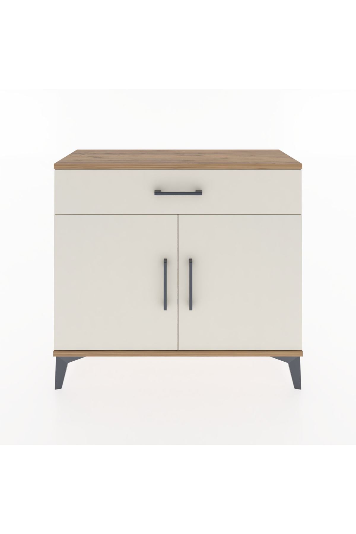 Arges Şifonyer Tek Raflı Tek Çekmeceli 2 Kapaklı 88x30x80 - S03M023V7A