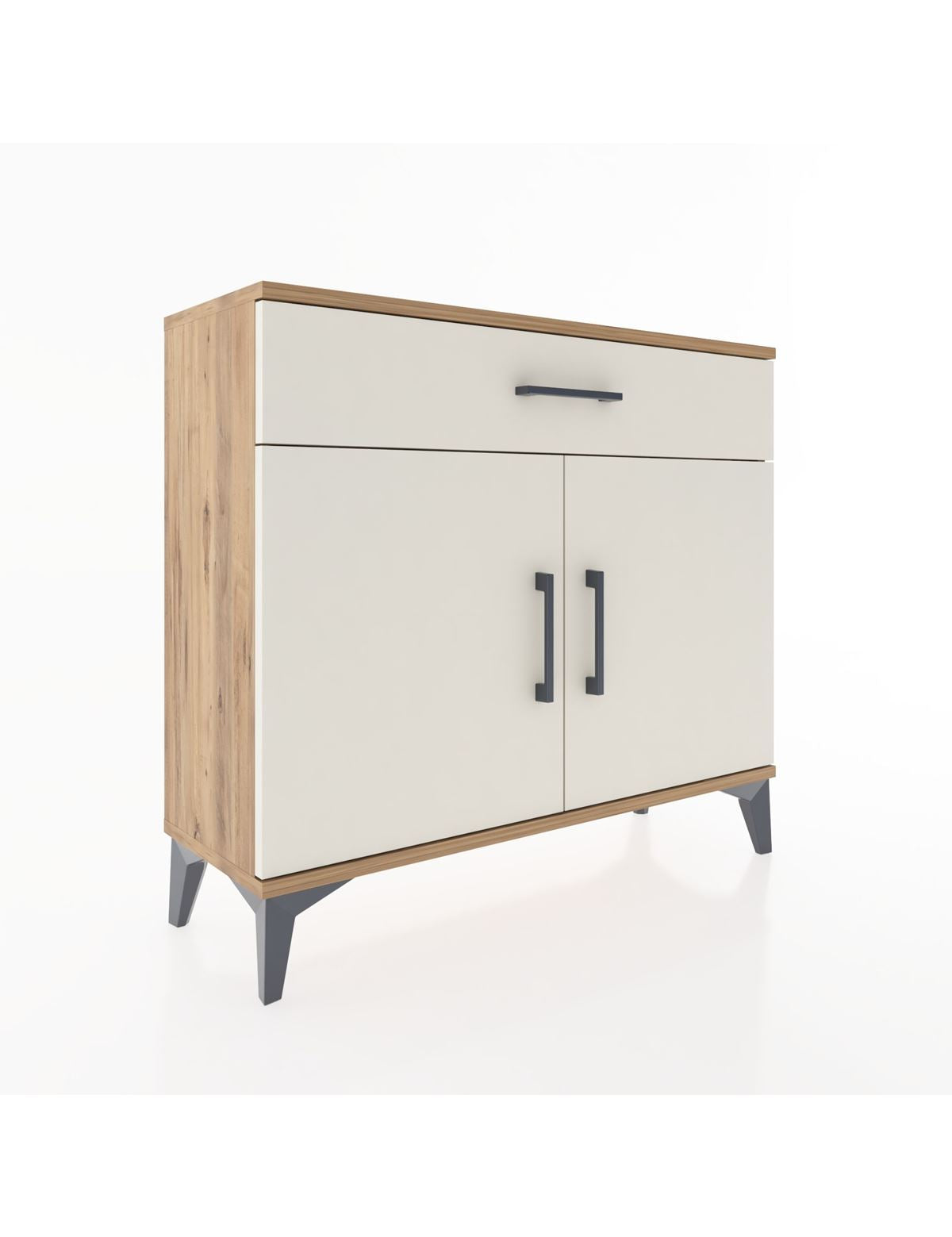 Arges Şifonyer Tek Raflı Tek Çekmeceli 2 Kapaklı 88x30x80 - S03M023V7A