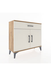 Arges Şifonyer Tek Raflı Tek Çekmeceli 2 Kapaklı 88x30x80 - S03M023V7A