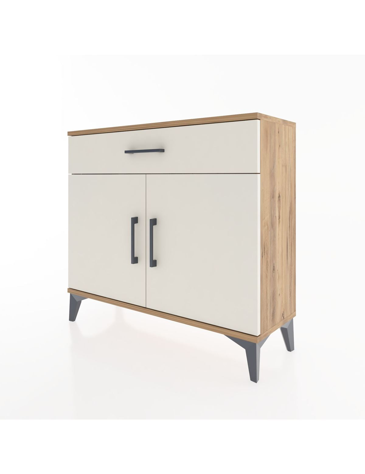 Arges Şifonyer Tek Raflı Tek Çekmeceli 2 Kapaklı 88x30x80 - S03M023V7A