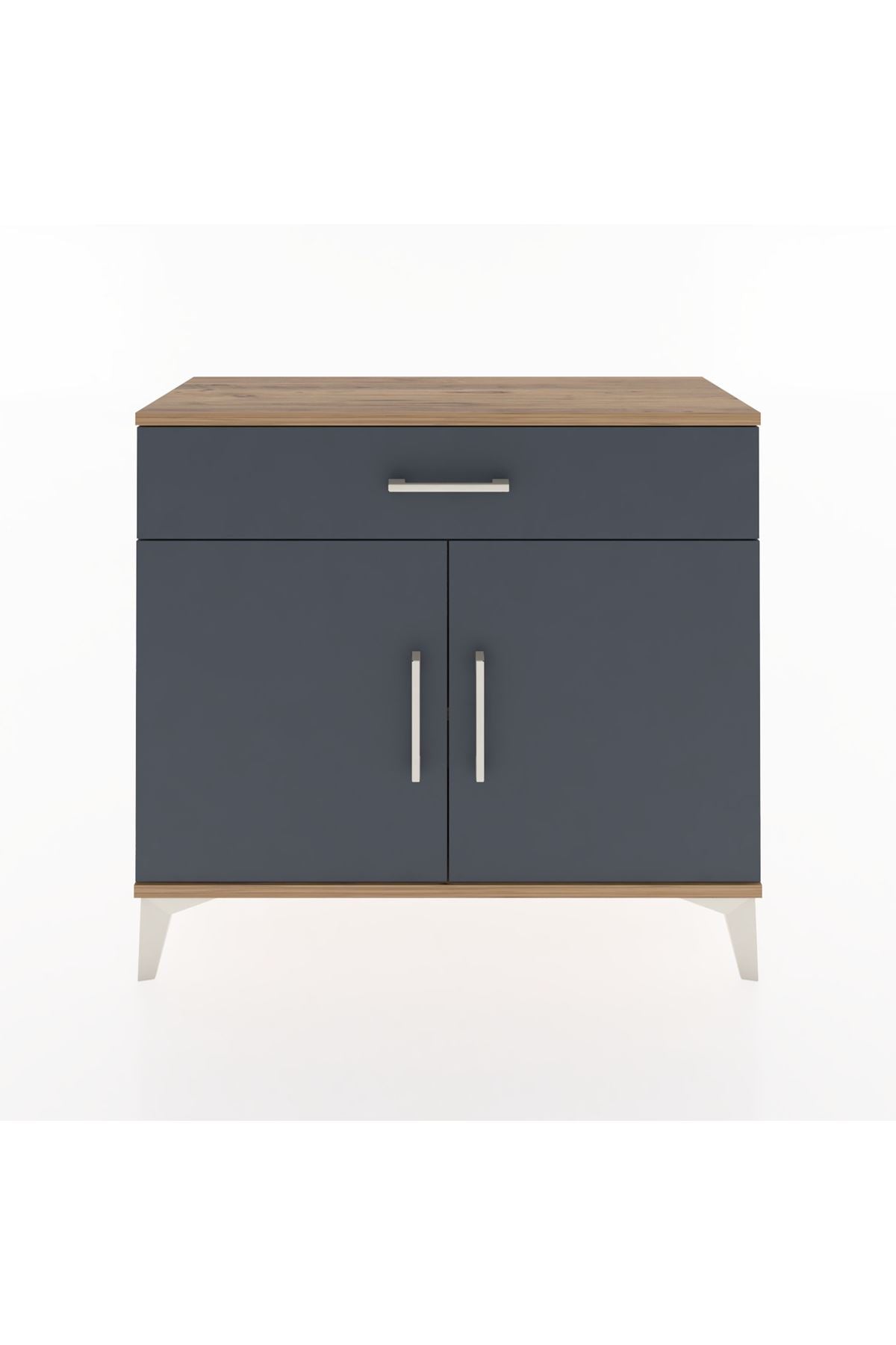 Arges Şifonyer Tek Raflı Tek Çekmeceli 2 Kapaklı 88x30x80 - S03M023V8A