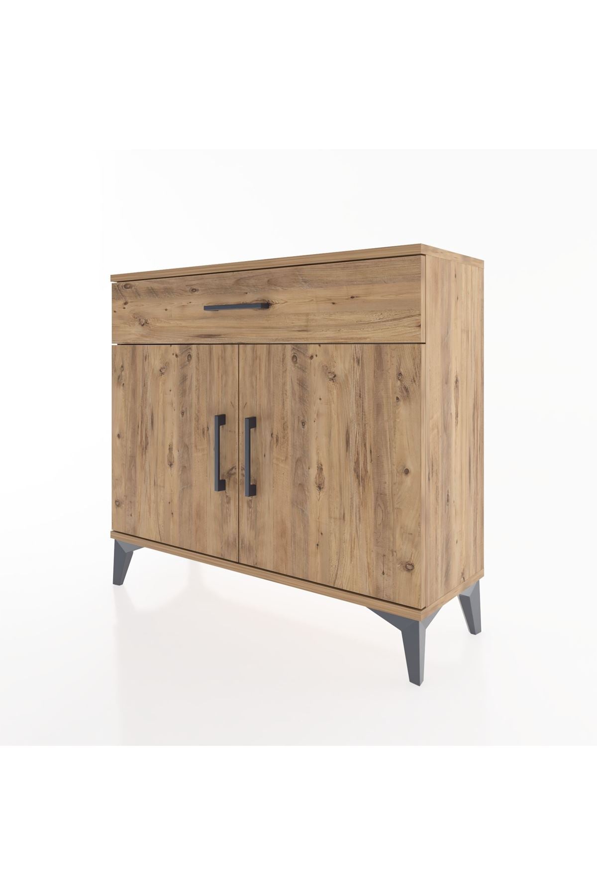 Arges Şifonyer Tek Raflı Tek Çekmeceli 2 Kapaklı 88x30x80 - S03M023V9A