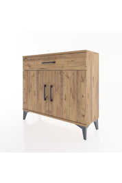 Arges Şifonyer Tek Raflı Tek Çekmeceli 2 Kapaklı 88x30x80 - S03M023V9A