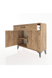 Arges Şifonyer Tek Raflı Tek Çekmeceli 2 Kapaklı 88x30x80 - S03M023V9A