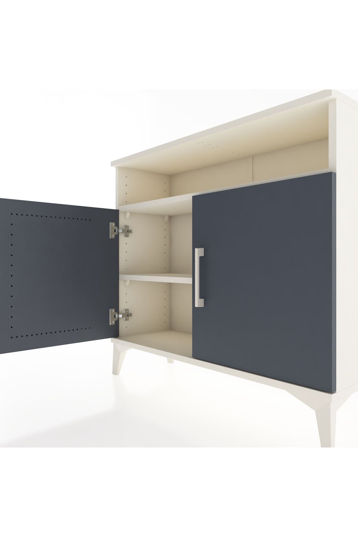 Arges Şifonyer 2 Raflı 2 Kapaklı 88x30x80 - S03M025V2A