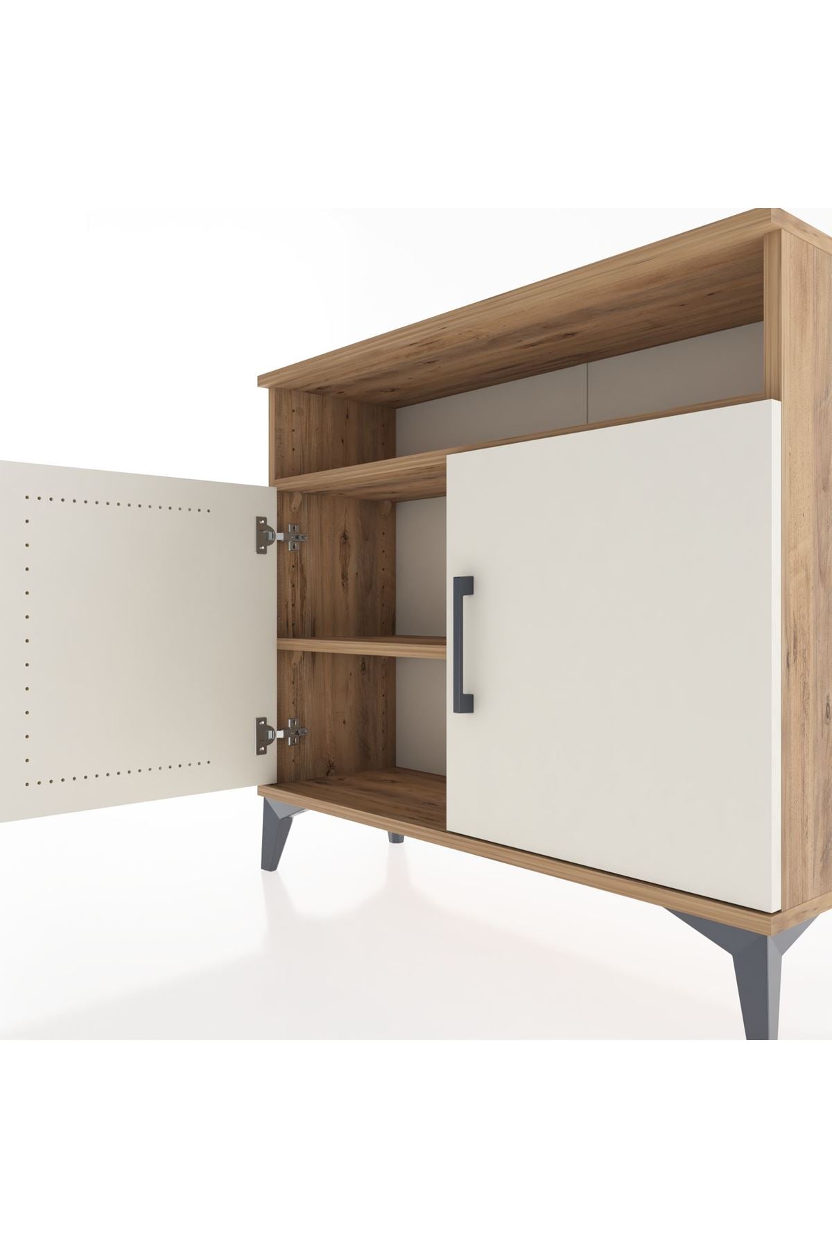 Arges Şifonyer 2 Raflı 2 Kapaklı 88x30x80 - S03M025V7A
