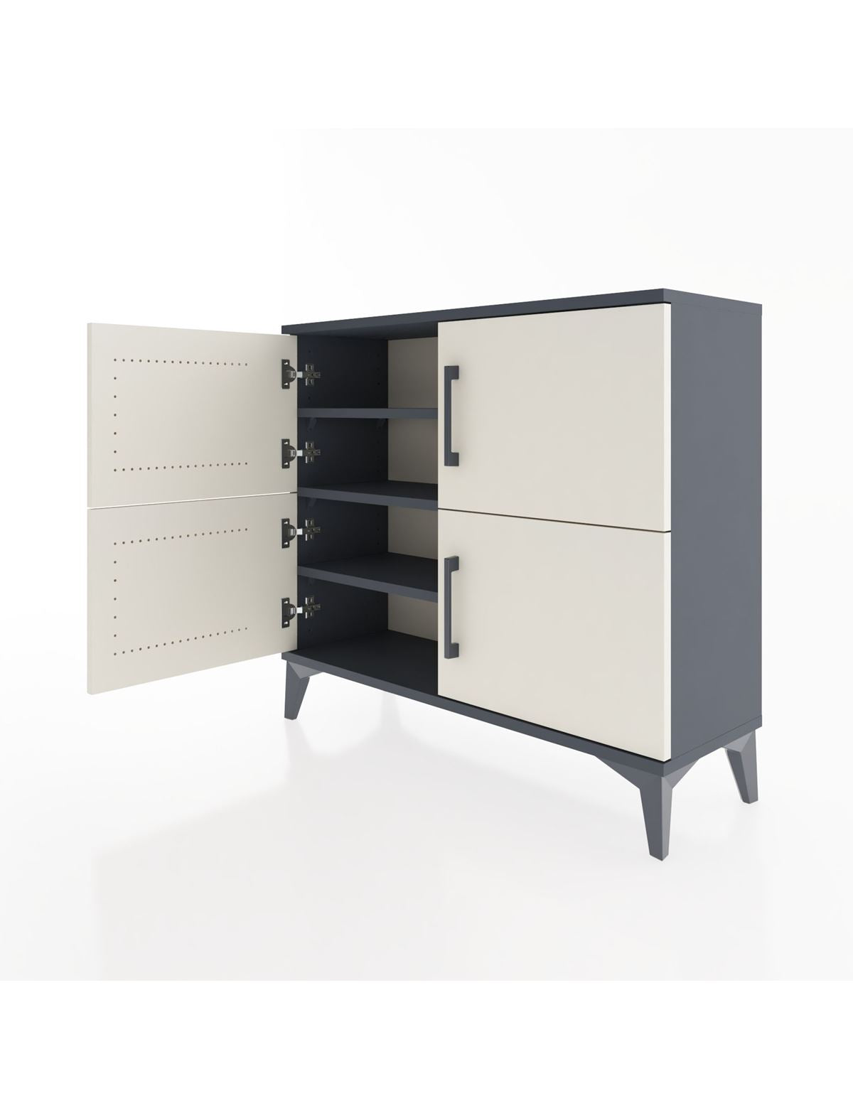 Arges Şifonyer 3 Raflı 4 Kapaklı 88x30x80 - S03M026V4A