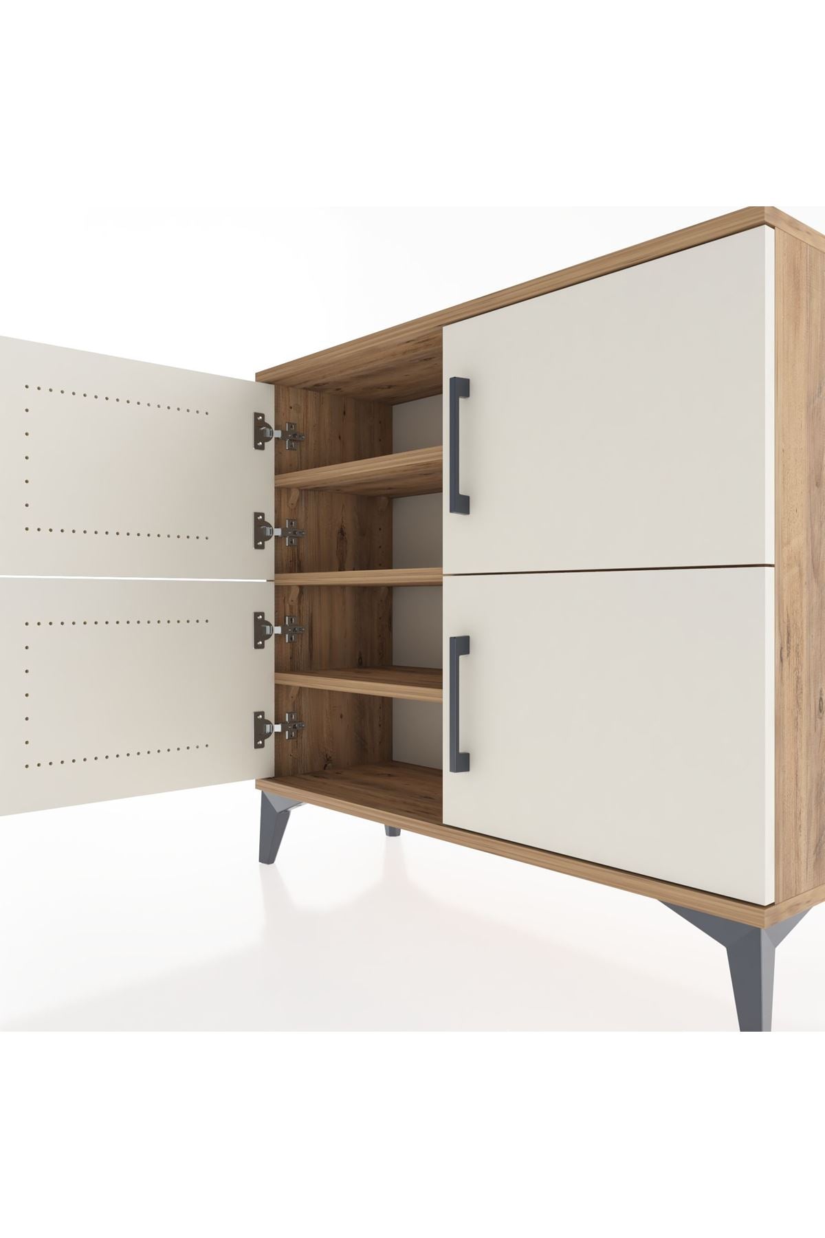 Arges Şifonyer 3 Raflı 4 Kapaklı 88x30x80 - S03M026V7A
