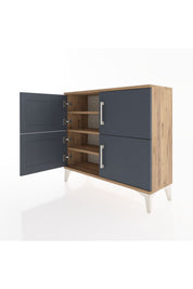 Arges Şifonyer 3 Raflı 4 Kapaklı 88x30x80 - S03M026V8A