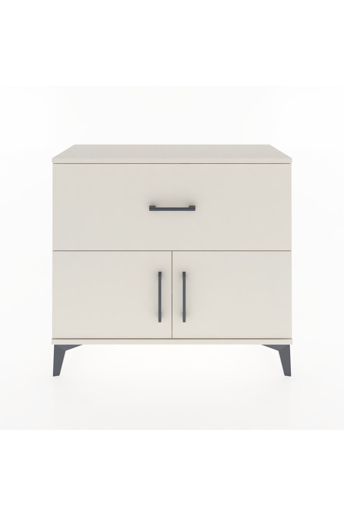 Arges Şifonyer Tek Raflı Tek Çekmeceli 2 Kapaklı 88x30x80 - S03M027V1A