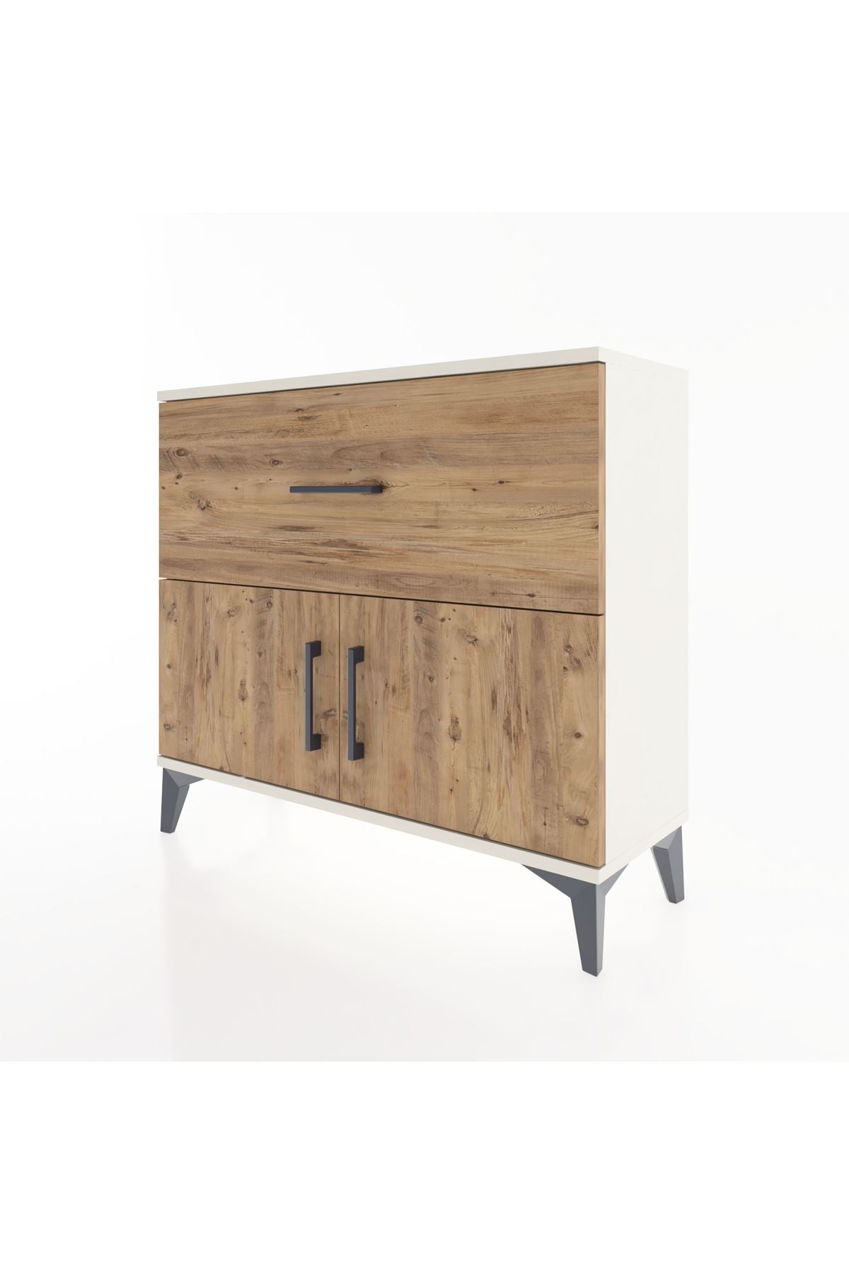 Arges Şifonyer Tek Raflı Tek Çekmeceli 2 Kapaklı 88x30x80 - S03M027V3A