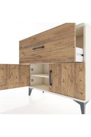 Arges Şifonyer Tek Raflı Tek Çekmeceli 2 Kapaklı 88x30x80 - S03M027V3A
