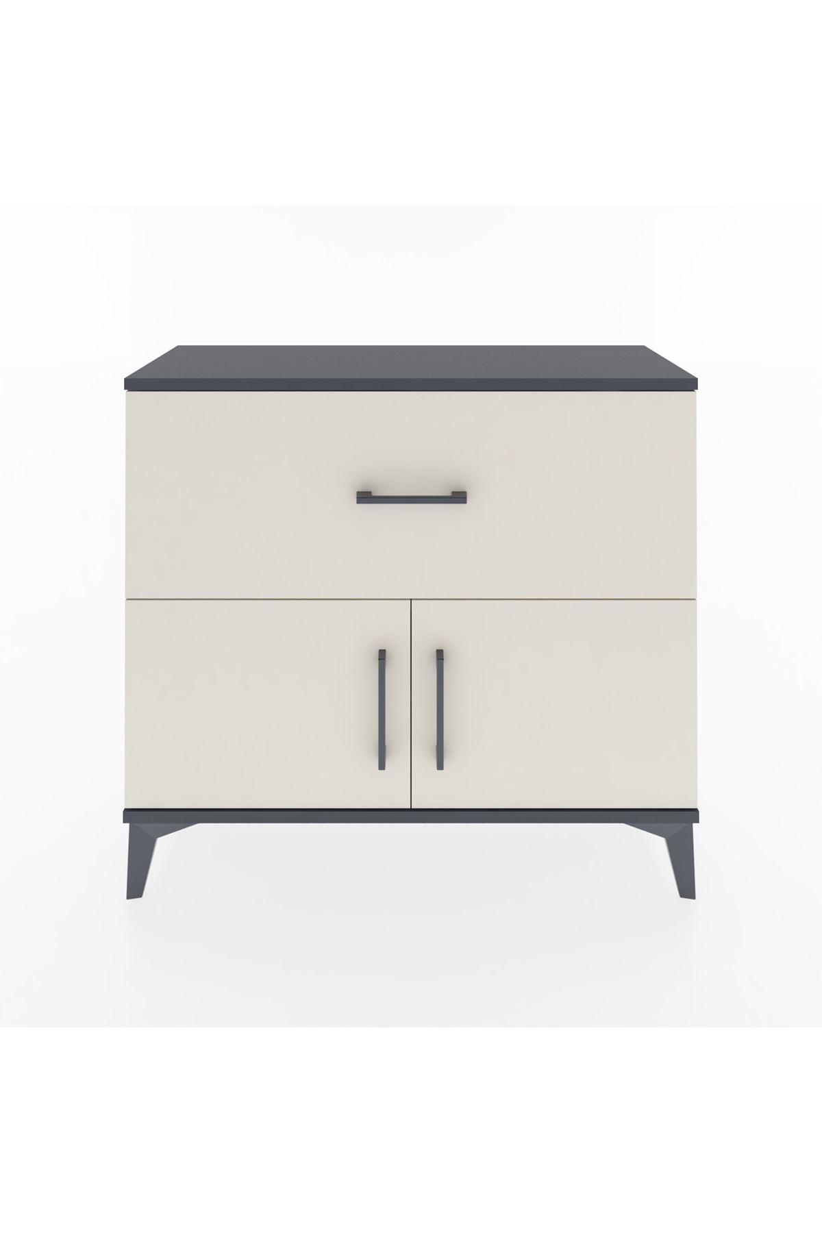 Arges Şifonyer Tek Raflı Tek Çekmeceli 2 Kapaklı 88x30x80 - S03M027V4A