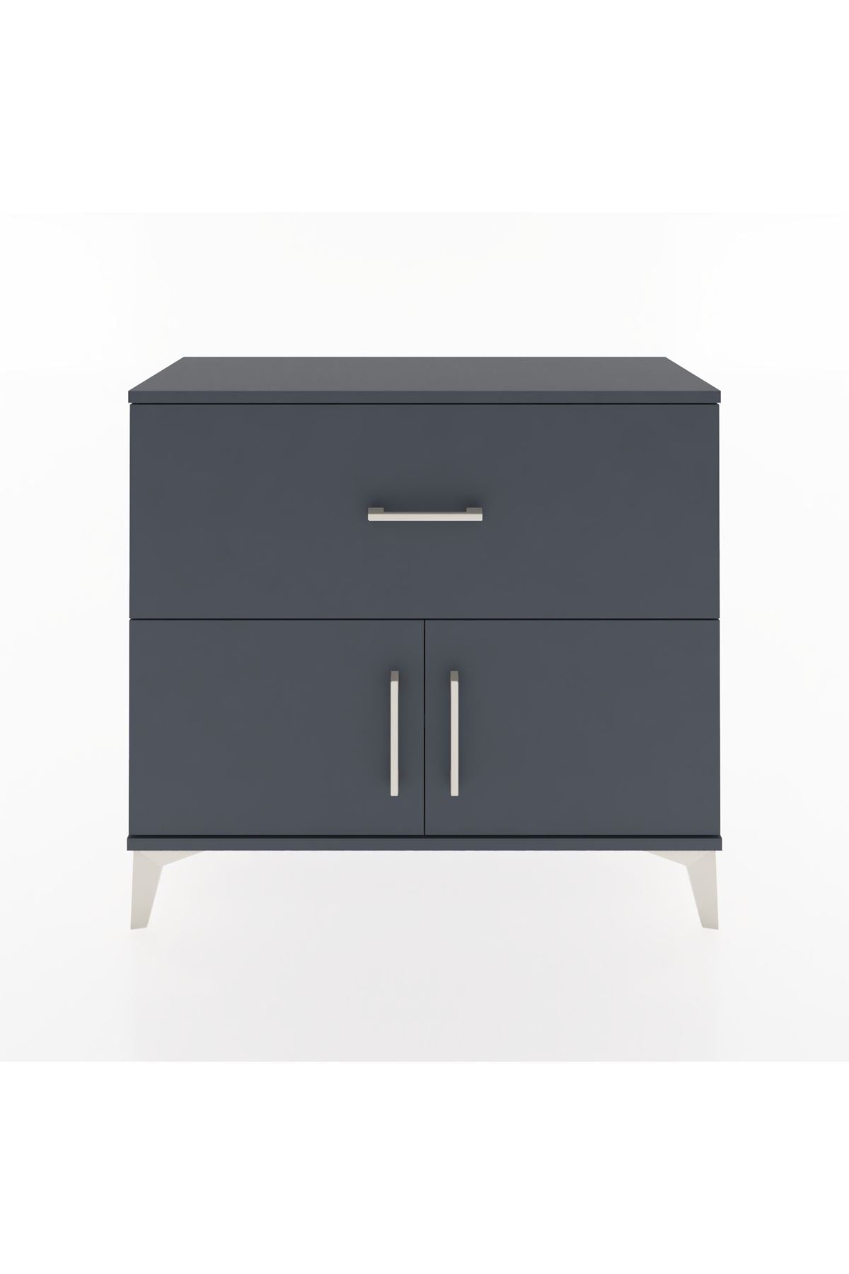 Arges Şifonyer Tek Raflı Tek Çekmeceli 2 Kapaklı 88x30x80 - S03M027V5A
