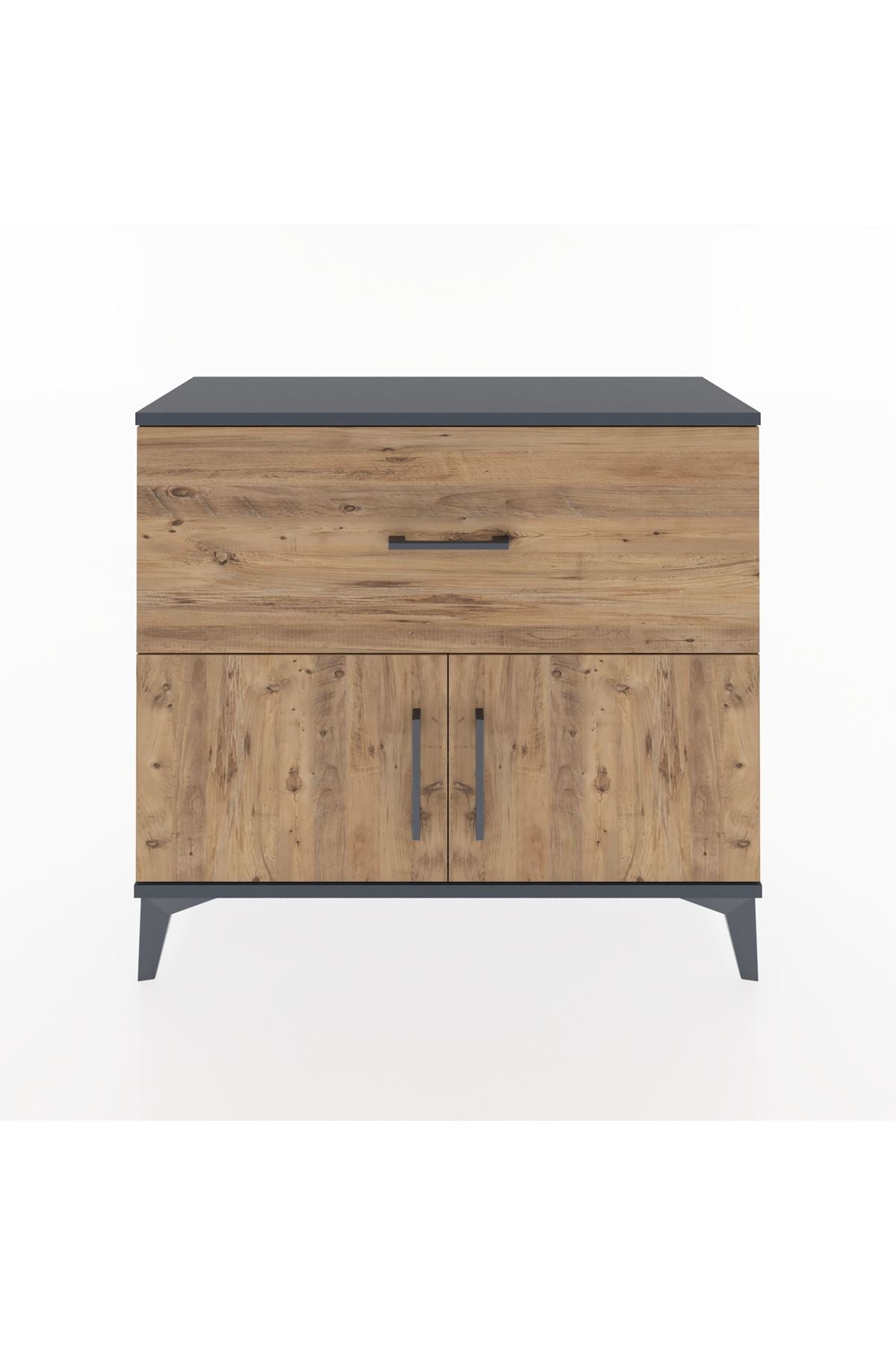 Arges Şifonyer Tek Raflı Tek Çekmeceli 2 Kapaklı 88x30x80 - S03M027V6A