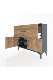 Arges Şifonyer Tek Raflı Tek Çekmeceli 2 Kapaklı 88x30x80 - S03M027V6A