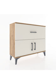 Arges Şifonyer Tek Raflı Tek Çekmeceli 2 Kapaklı 88x30x80 - S03M027V7A
