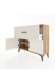 Arges Şifonyer Tek Raflı Tek Çekmeceli 2 Kapaklı 88x30x80 - S03M027V7A