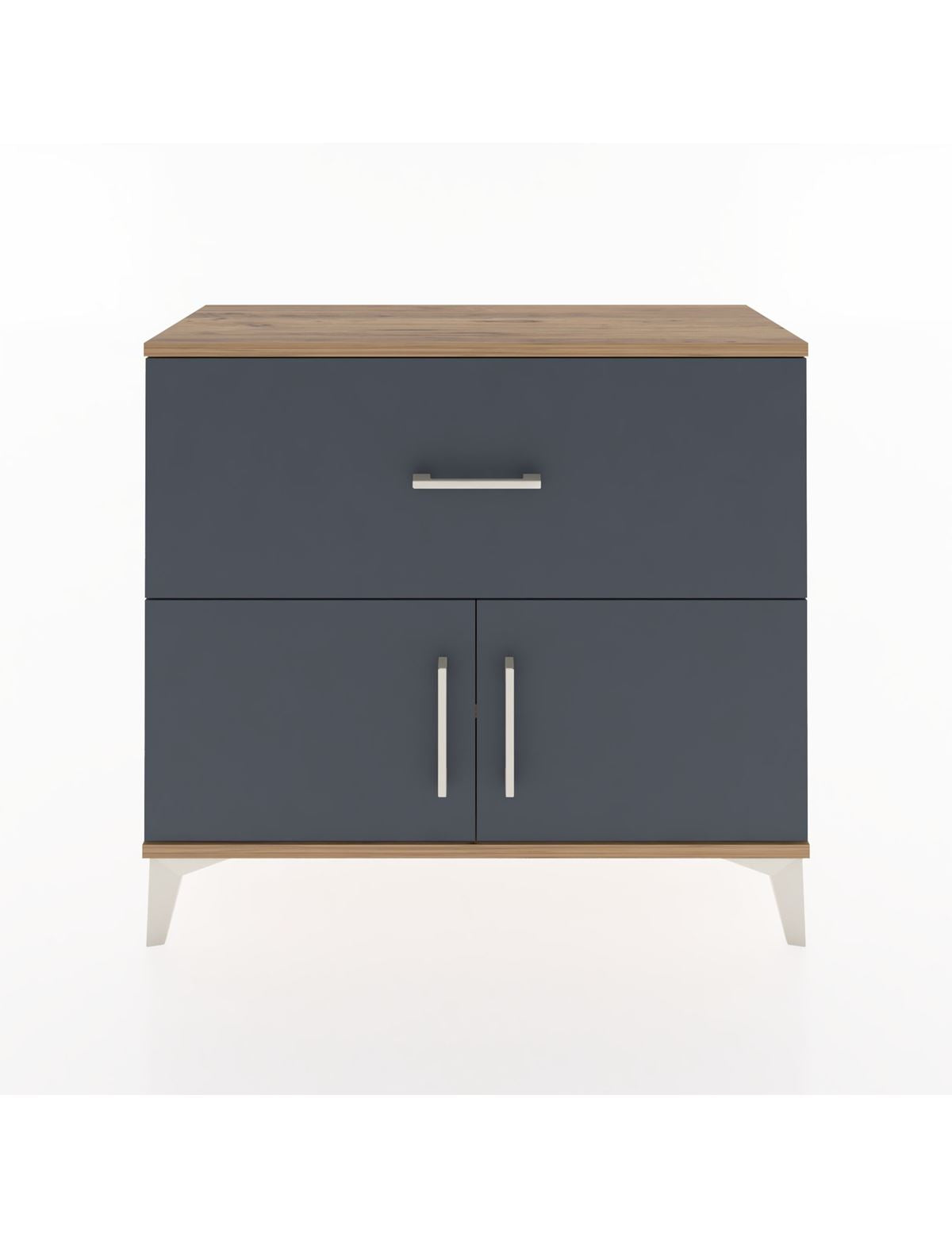 Arges Şifonyer Tek Raflı Tek Çekmeceli 2 Kapaklı 88x30x80 - S03M027V8A