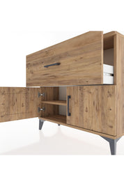 Arges Şifonyer Tek Raflı Tek Çekmeceli 2 Kapaklı 88x30x80 - S03M027V9A