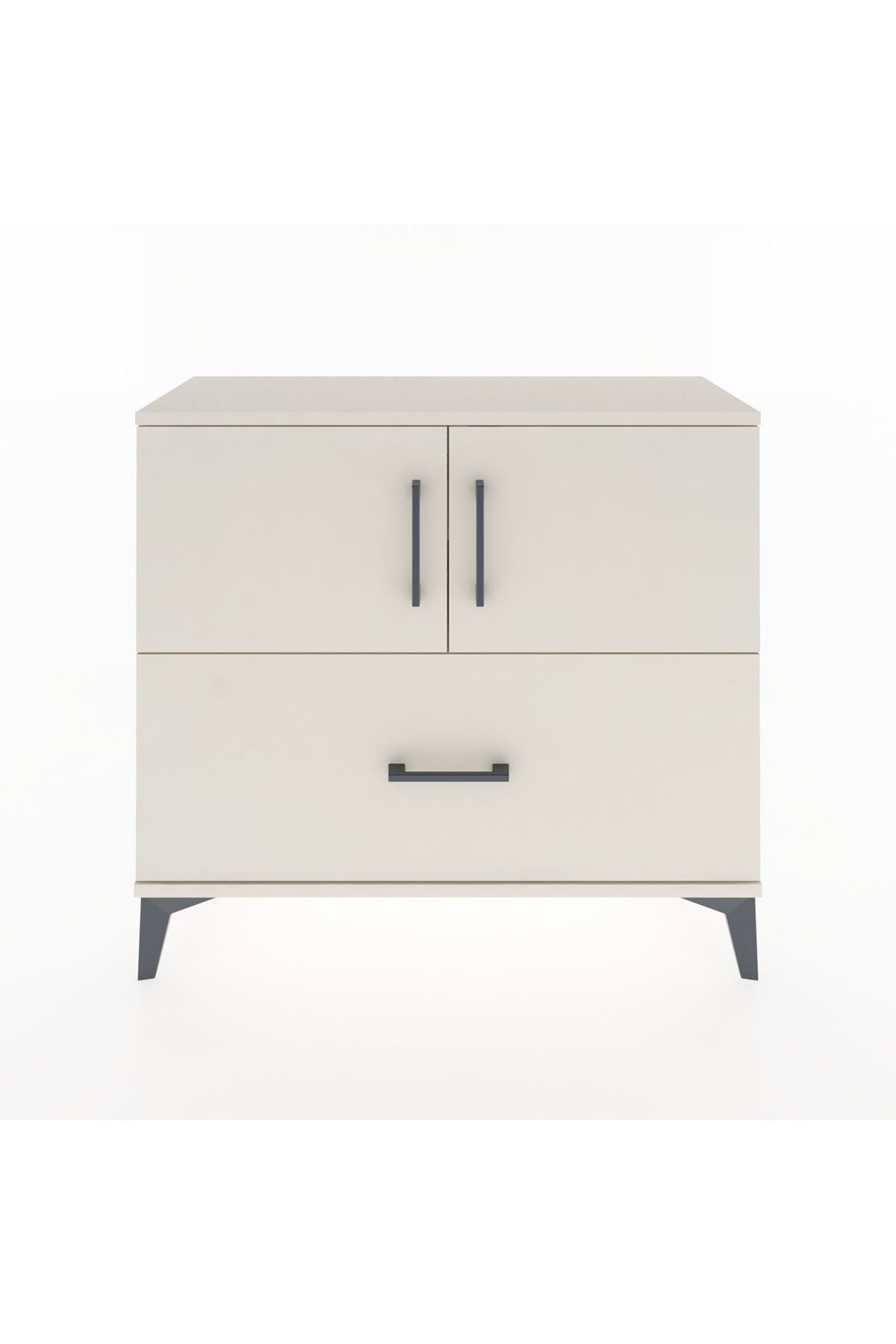 Arges Şifonyer 2 Raflı Tek Çekmeceli 2 Kapaklı 88x30x80 - S03M028V1A