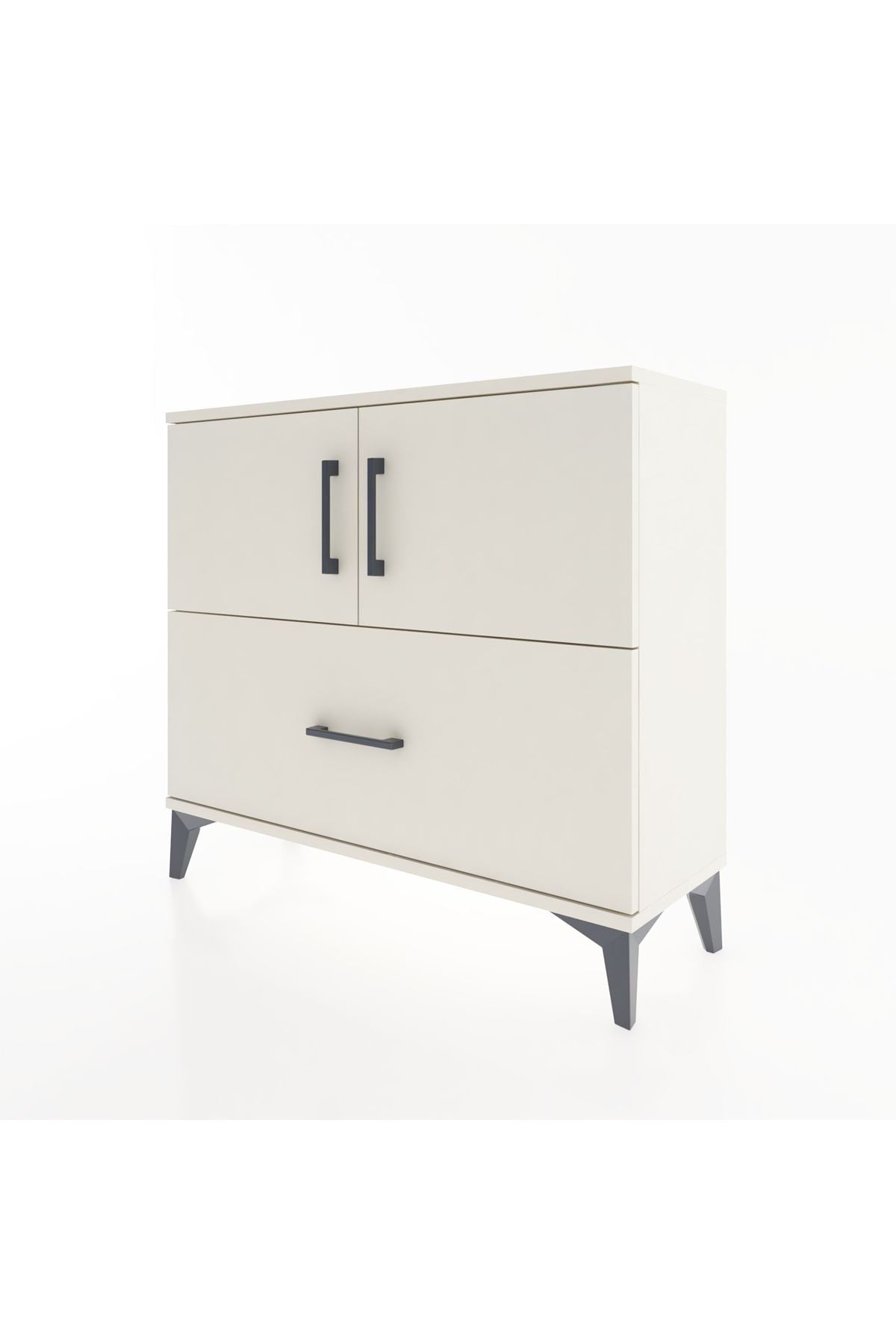 Arges Şifonyer 2 Raflı Tek Çekmeceli 2 Kapaklı 88x30x80 - S03M028V1A