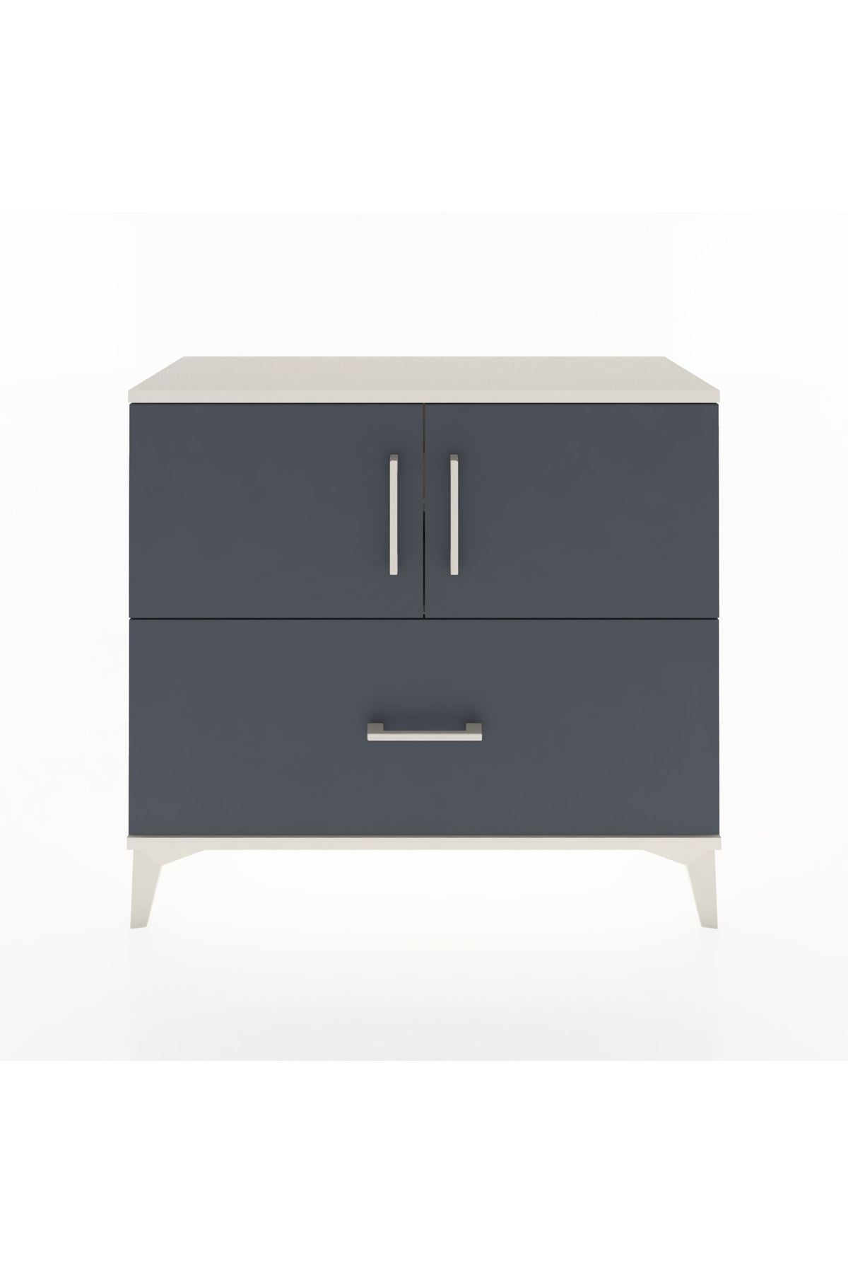 Arges Şifonyer 2 Raflı Tek Çekmeceli 2 Kapaklı 88x30x80 - S03M028V2A