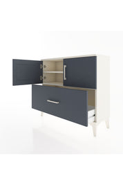Arges Şifonyer 2 Raflı Tek Çekmeceli 2 Kapaklı 88x30x80 - S03M028V2A